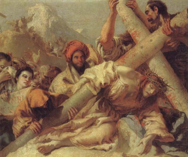 Giandomenico Tiepolo Christ Falls on the Road to Calvary china oil painting image